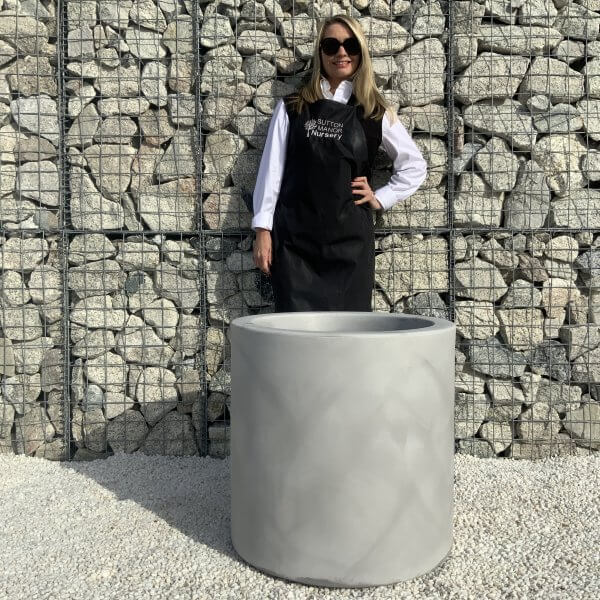 The Sicilian Cylinder Pot 60 Colour Grey Stone - IMG 8117 scaled