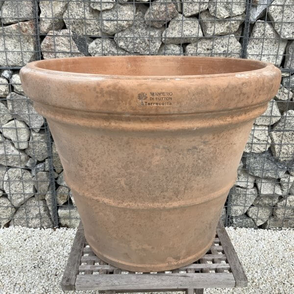 Terracotta Tuscan Aged Pot Rolled Rim Large 70 (Handmade) - 236A73D5 A774 485D 999D D32FEF72C7E7 1 105 c