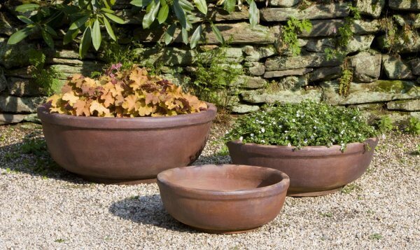 The Hoi An Iron Stone Plant Pot Set Of 3 - HOI AN BLACK CLAY