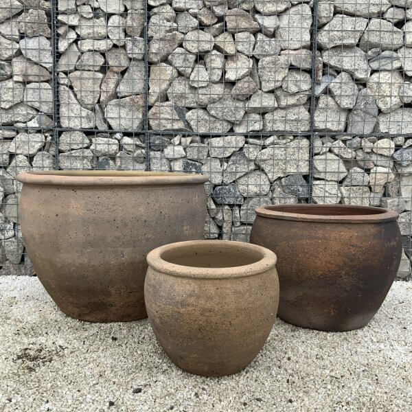 The Ha Long Bay Old Stone Plant Pots Set Of 3 - IMG 3036 scaled