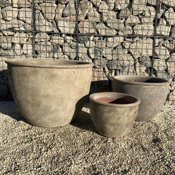 The Tam Coc Atlantis Shades Of Grey Plant Pots - b 1