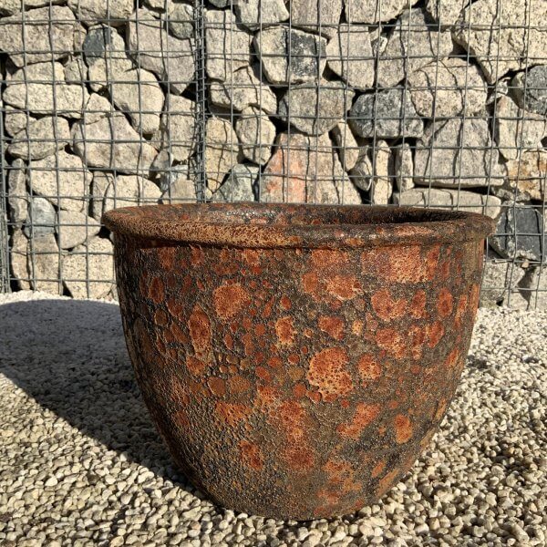 The Tam Coc Glazed Shades Of Golden Rust Plant Pots Set Of 3 - i 2