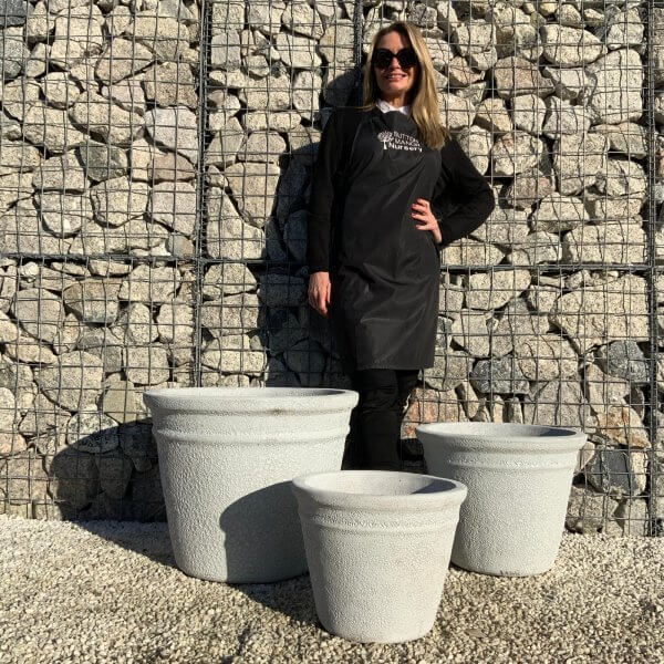 The Hanoi Atlantis Shades Of White Plant Pot Set Of 3 - 1