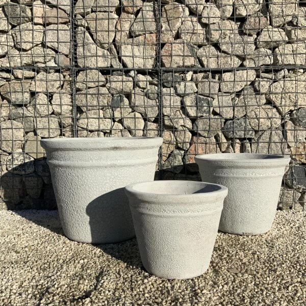 The Hanoi Atlantis Shades Of White Plant Pot Set Of 3 - 2