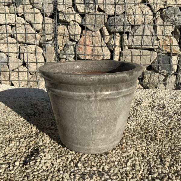 The Hanoi Glazed Shades Of Grey Plant Pots - 8 1