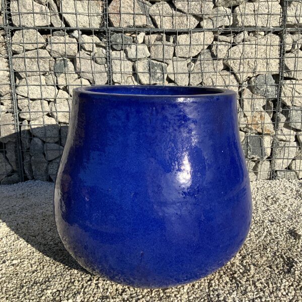 The Lang Co Glazed Royal Azure Blue Plant Pots - IMG 3207 scaled