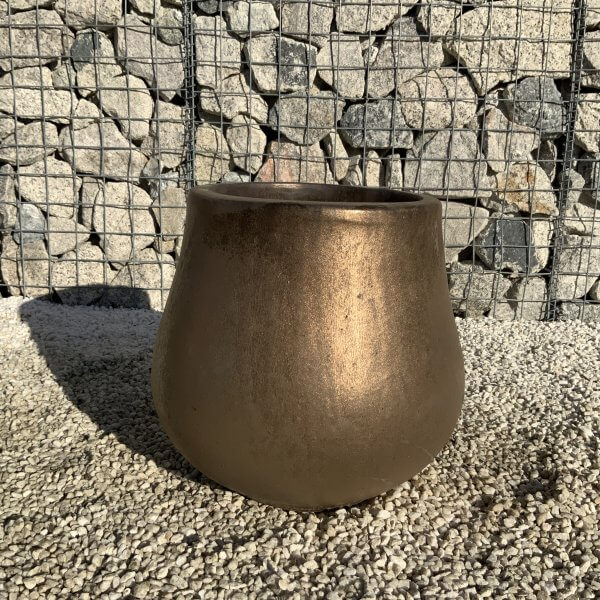 The Lang Co Glazed Golden Bronze Plant Pots - IMG 3225 scaled